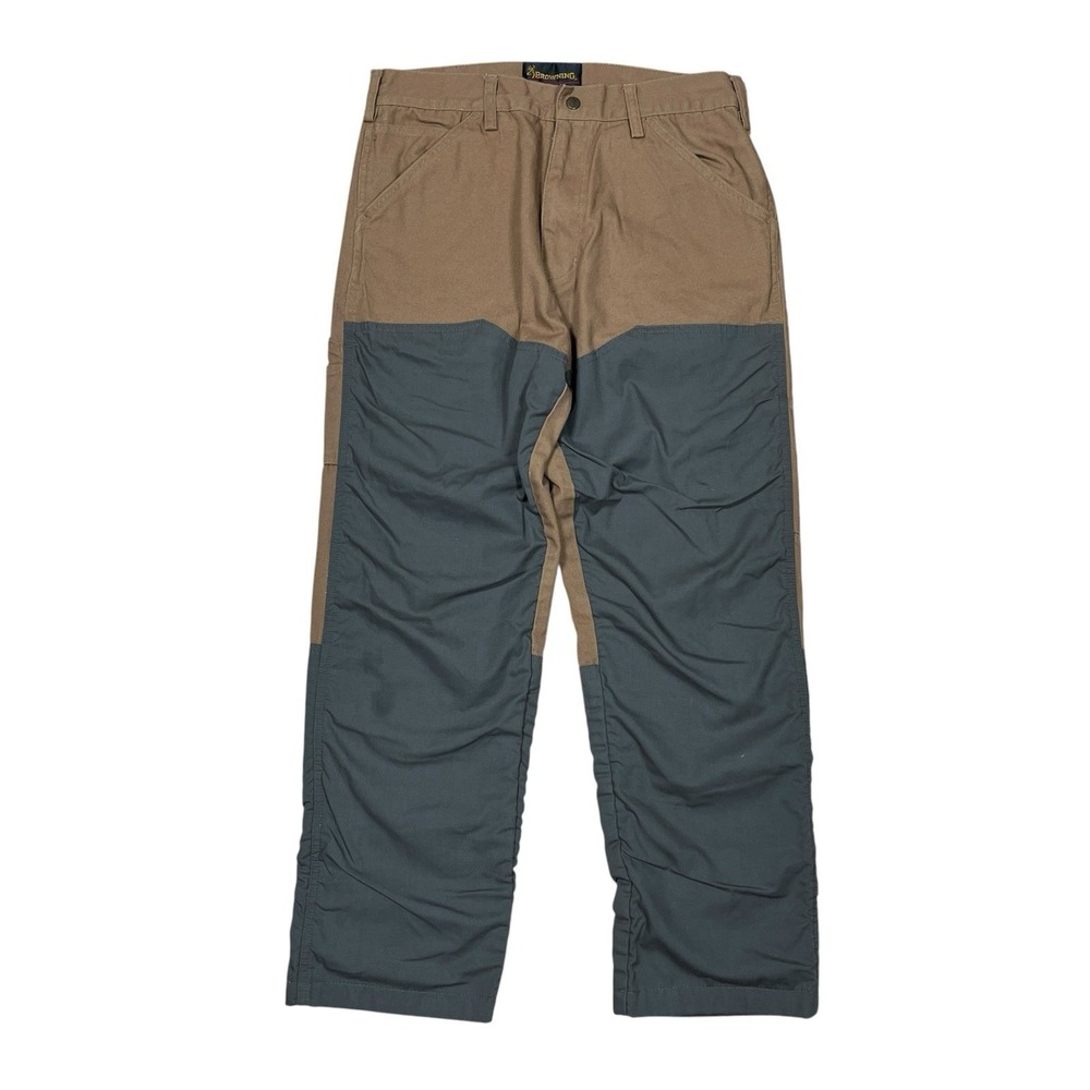 Browning Canvas Field Pants Mens 34x30 (Fits 32x29) Double Knee Huniting Work
